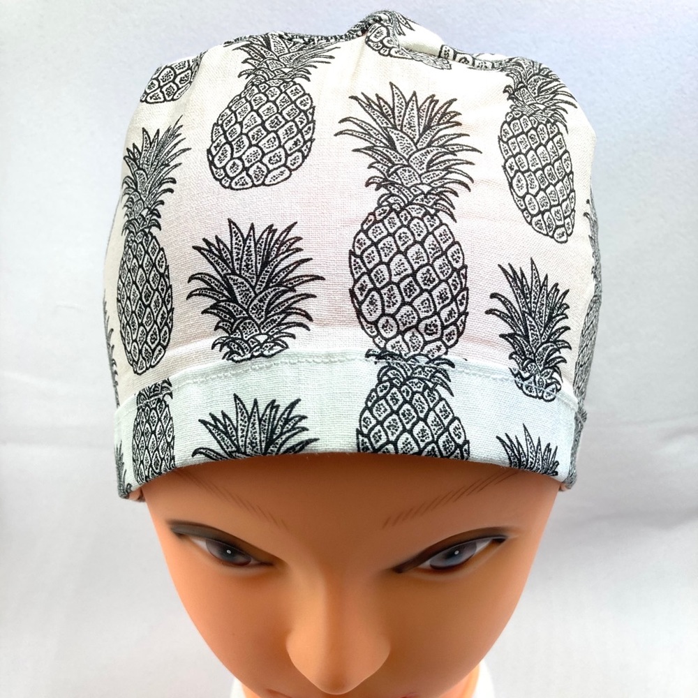 Pineapple Print Scrub Cap 100%Cotton